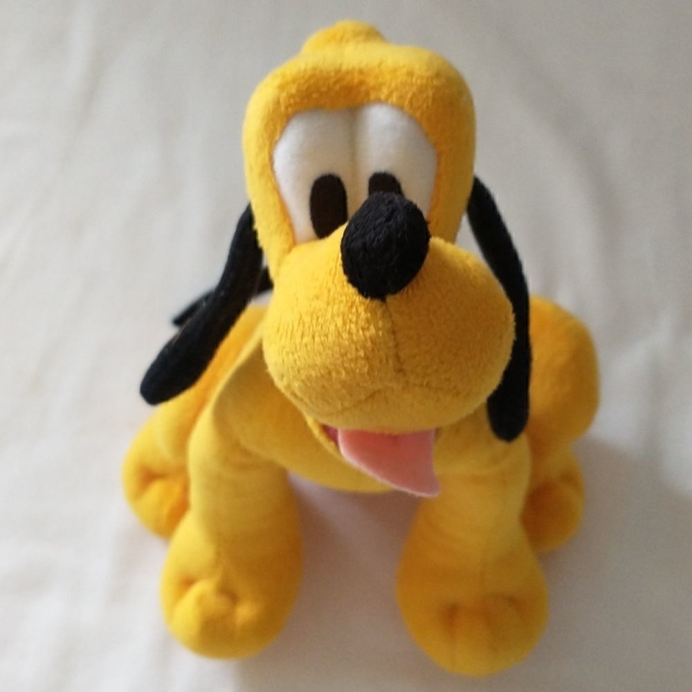 Disney‎ Pluto Plush Stuffed Animal Mickey Mouse Friends Soft Toy Collectible Dog